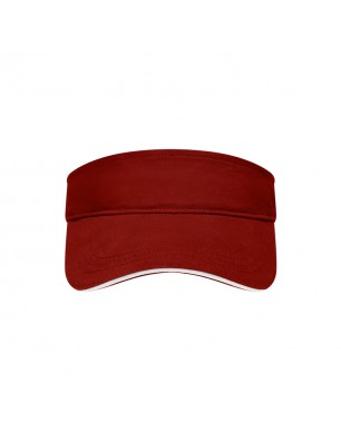 Trendy sunvisor with contrasting sandwich