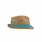 Trendy hat in elaborate wicker look