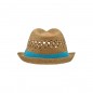 Trendy hat in elaborate wicker look