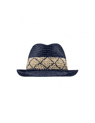 Flexible summer hat with contrasting embroidery