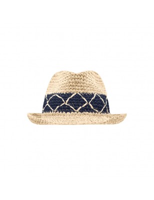 Flexible summer hat with contrasting embroidery