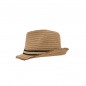 Trendy hat with fashionable brim with fringe