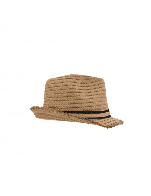 Trendy hat with fashionable brim with fringe