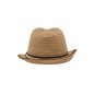 Trendy hat with fashionable brim with fringe