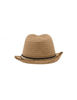 Trendy hat with fashionable brim with fringe