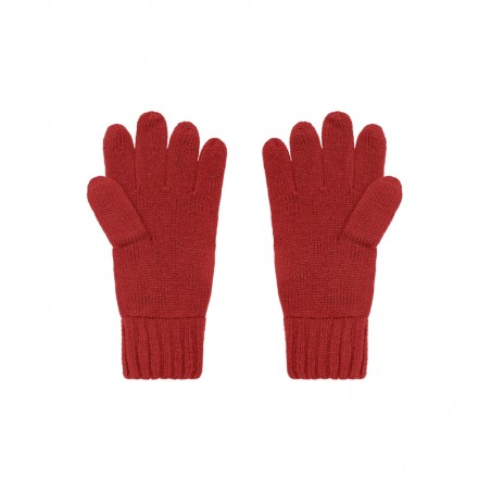 Elegant knitted gloves made of melange yarns