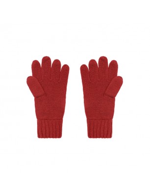 Elegant knitted gloves made of melange yarns