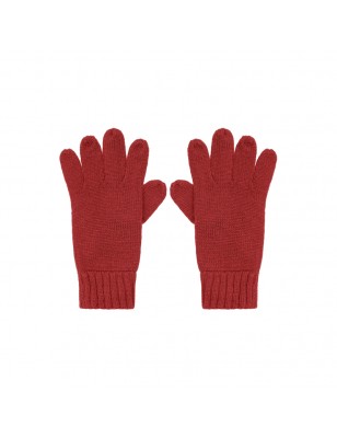 Elegant knitted gloves made of melange yarns