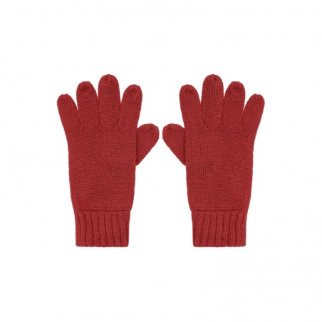 Elegant knitted gloves made of melange yarns