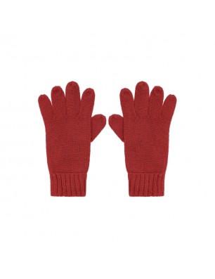 Elegant knitted gloves made of melange yarns