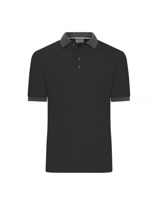 Classic polo shirt with contrasting collar and cuffs in piqué