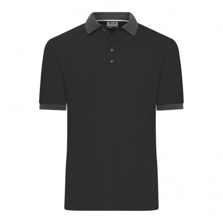 Classic polo shirt with contrasting collar and cuffs in piqué