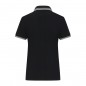 Classic polo shirt with contrasting stripes on collar and cuffs in piqué