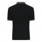 Classic polo shirt with contrasting stripes on collar and cuffs in piqué