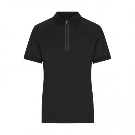 Polo shirt with zip of functional polyester for promotion