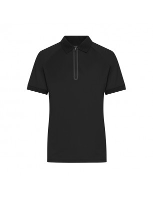 Polo shirt with zip of functional polyester for promotion