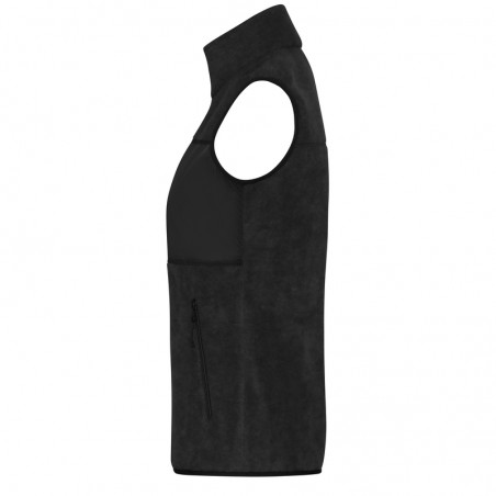 Fleece vest in mixed material