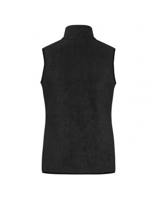 Fleece vest in mixed material