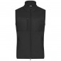 Fleece vest in mixed material