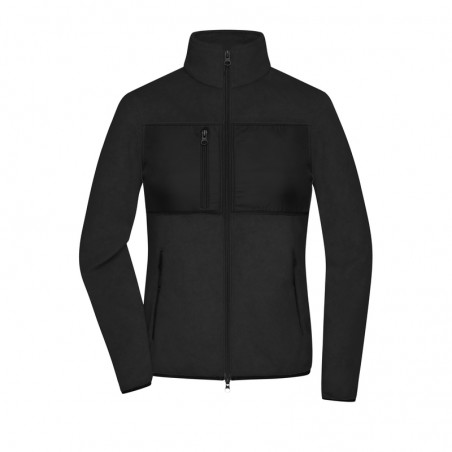 Fleece jacket in mixed material