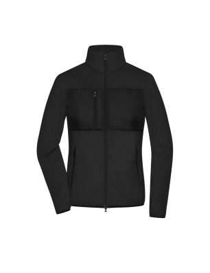 Fleece jacket in mixed material