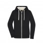 Hooded jacket made of organic cotton with soft Sherpa-lining