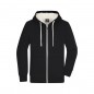 Hooded jacket made of organic cotton with soft Sherpa-lining