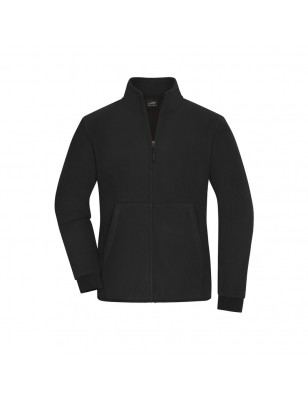 Fleece jacket with inside in contrasting colour