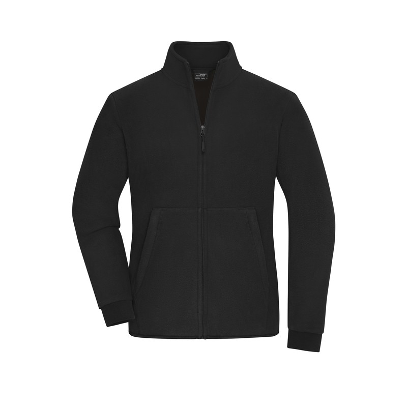 Fleece jacket with inside in contrasting colour