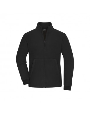 Fleece jacket with inside in contrasting colour