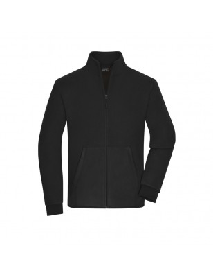 Fleece jacket with inside in contrasting colour