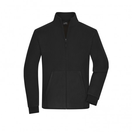 Fleece jacket with inside in contrasting colour