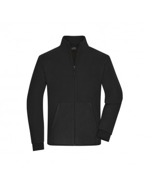 Fleece jacket with inside in contrasting colour