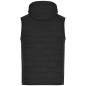 Sporty hooded vest in attractive mixed materials