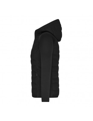 Sporty hooded jacket in attractive mixed materials