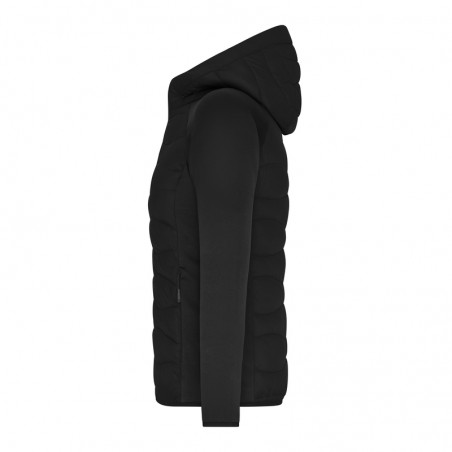 Sporty hooded jacket in attractive mixed materials