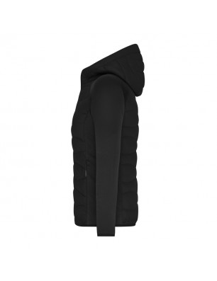 Sporty hooded jacket in attractive mixed materials