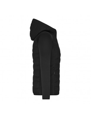 Sporty hooded jacket in attractive mixed materials