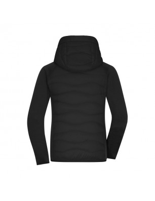 Sporty hooded jacket in attractive mixed materials