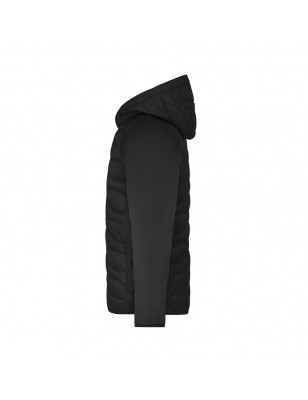 Sporty hooded jacket in attractive mixed materials