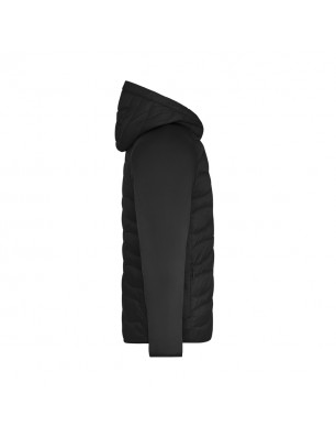 Sporty hooded jacket in attractive mixed materials