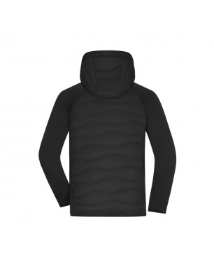 Sporty hooded jacket in attractive mixed materials