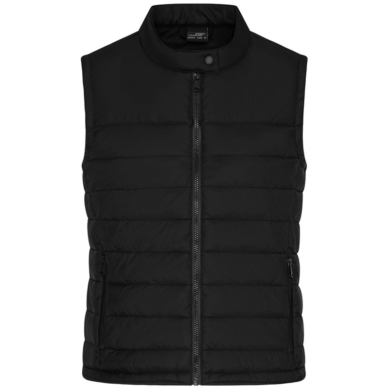 Padded vest with stand-up collar for promotion and life style