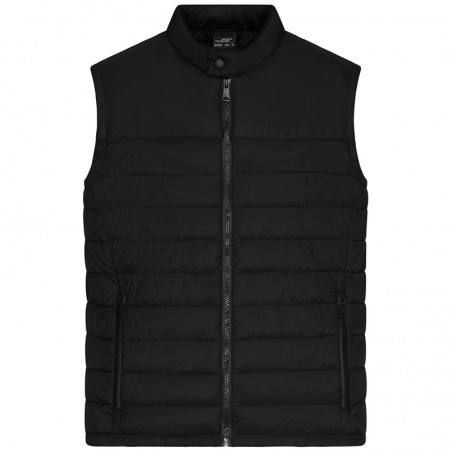 Padded vest with stand-up collar for promotion and life style