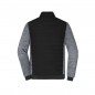 Padded jacket with stand-up collar in attractive mixed materials