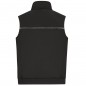 Sturdy vest with discreet print in mixed materials