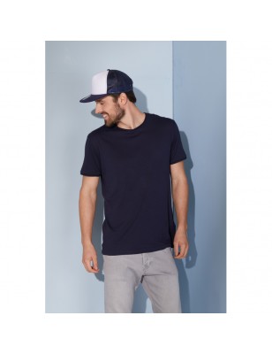 Men's T-shirt with trendy roll hem