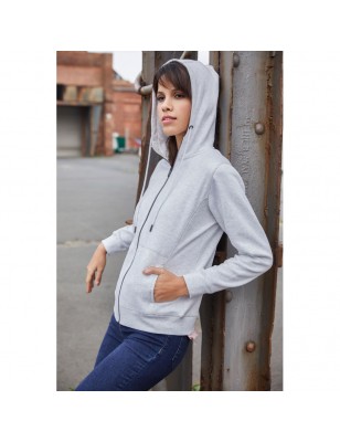 Hooded sweatshirt with raglan sleeves