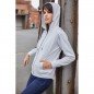 Hooded sweatshirt with raglan sleeves