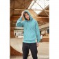 Hooded sweatshirt with raglan sleeves